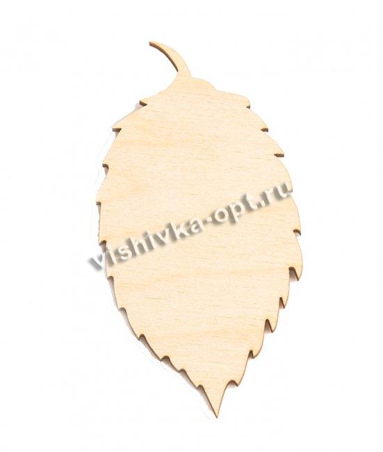 Добрый мастер деревянная заготовка для декупажа №11334 "Лист" 5,5*10,5см (1шт) цвет:дерево