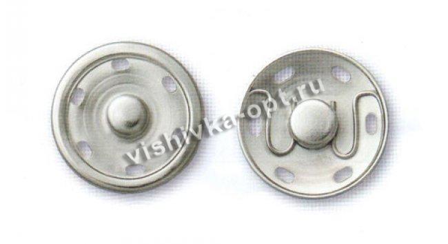 Кнопки металл пришивные  d 21мм (6*12шт) цвет:никель