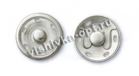 Кнопки металл пришивные  d 30мм (12шт) цвет:никель