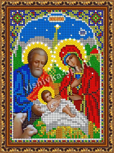 «Светлица» рисунок на ткани для вышивания бисером 391М «Рождество Христово» 12*16см (1шт) цвет:391М