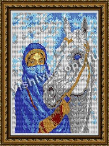 «Светлица» рисунок на ткани для вышивания бисером К-463П «Мусульманка» 24*30см (1шт) цвет:К-463П