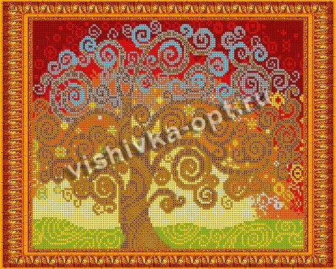 «Светлица» рисунок на ткани для вышивания бисером К-468П «Дерево счастья» 30*24см (1шт) цвет:К-468П