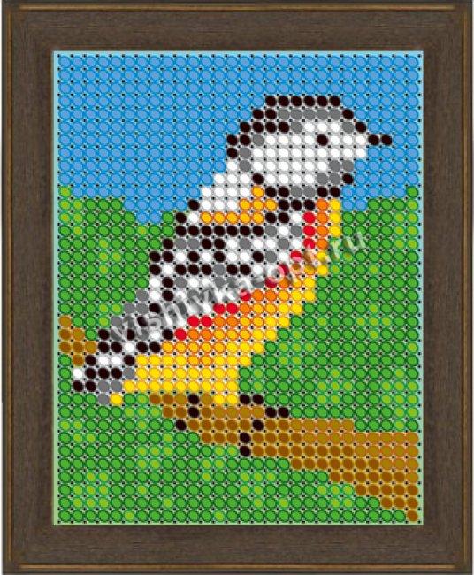 «Светлица» рисунок на ткани для вышивания бисером ЛК005 «Птичка» 6*7,5см (1шт) цвет:ЛК005