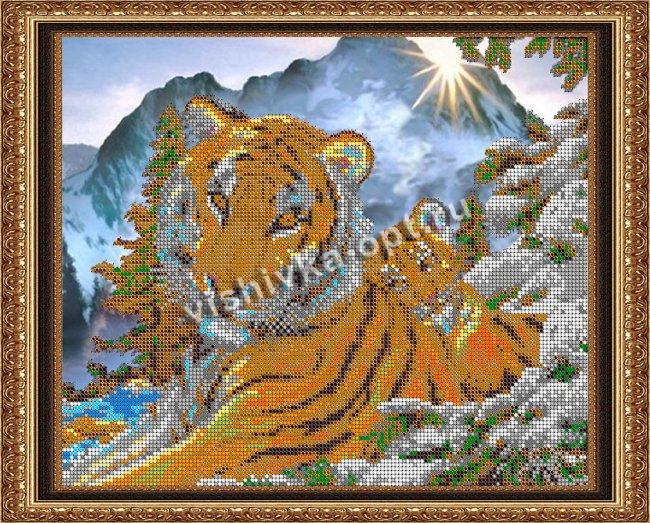 «Светлица» рисунок на ткани для вышивания бисером К-465«Тигры» 30*24см (1шт) цвет:К-465