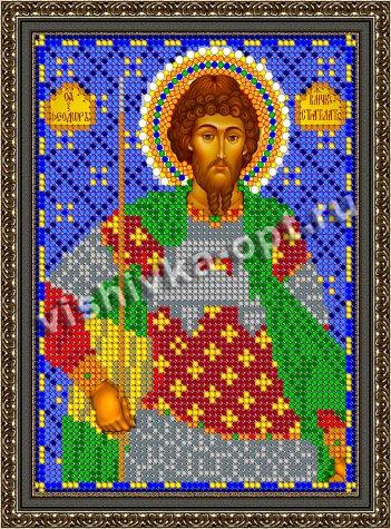 «Светлица» рисунок на ткани для вышивания бисером 780МР «Св. Феодор Стратилат» 12*16см (1шт) цвет:780МР