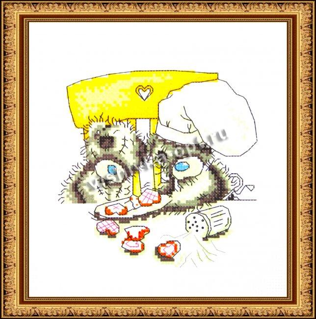 Рисунок на канве для вышивания крестом Д-012 "Мишки" 20*22 (1шт) цвет:Д-012