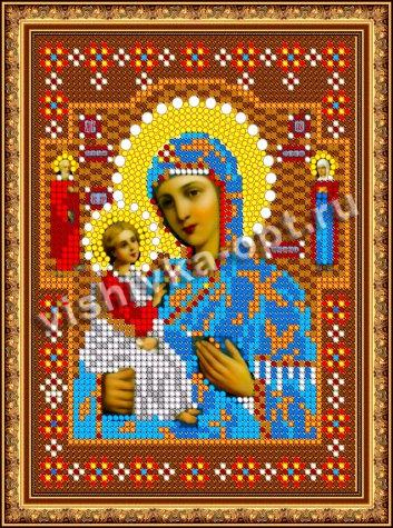 «Светлица» рисунок на ткани для вышивания бисером 422М «Прсв. Богородица Иерусалимская» 12*16см (1шт) цвет:422М