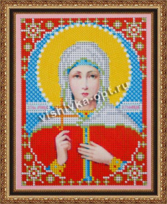 «Светлица» рисунок на ткани для вышивания бисером 693М «Св.Стефанида» 12*16см (1шт) цвет:693М