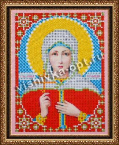 «Светлица» рисунок на ткани для вышивания бисером 693М «Св.Стефанида» 12*16см (1шт) цвет:693М