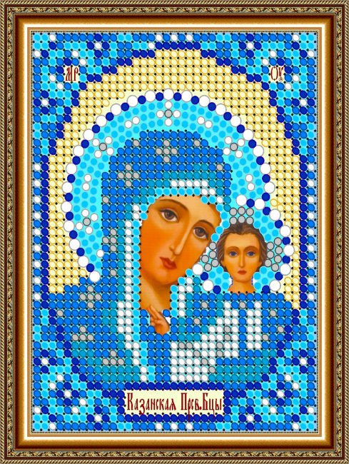 «Светлица» набор для вышивания бисером 8320ЛМ «Прсв. Богородица Казанская» бисер Чехия 7,5*10см (1шт) цвет:8320ЛМ