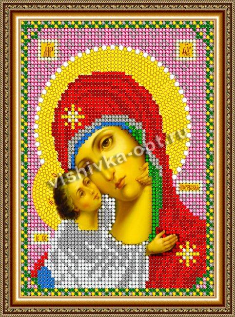 «Светлица» рисунок на ткани для вышивания бисером 345МР «Прсв.Богородица Игоревская» 12*16см (1шт) цвет:345МР