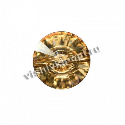 Пуговица 3015 10мм M-Foiled (1шт) цвет:001GSHA-Crystal Gold
