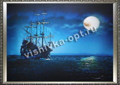 Картина 5D «Корабль» (без рамки) 38*28см (1шт) цвет:14107Б