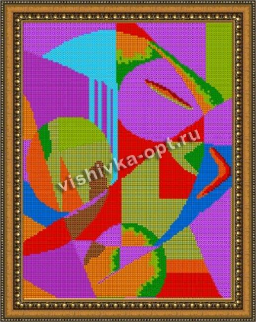 «Светлица» рисунок на ткани для вышивания бисером К-558П «Абстракция Кандинского» 24*30см (1шт) цвет:558П