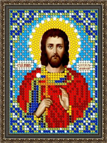 «Светлица» набор для вышивания бисером 8833ЛМ «Св. Христофор» бисер Чехия 7,5*10см (1шт) цвет:8833ЛМ