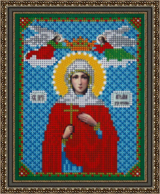 «Светлица» набор для вышивания бисером 8744М «Св. Ангелина» бисер Чехия 12*16см (1шт) цвет:8744М