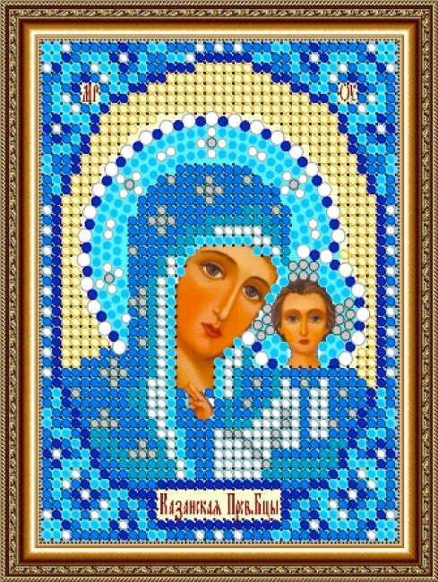«Диамант» набор со стразами ДЛМ-320«Прсв. Богородица Казанская » 9,2*12см (1шт) цвет:ДЛМ-320