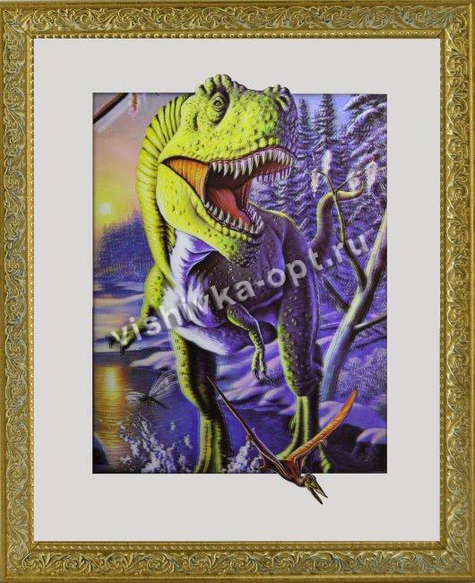 Картина 5D «Динозавр» 38*38см (1шт) цвет:12483