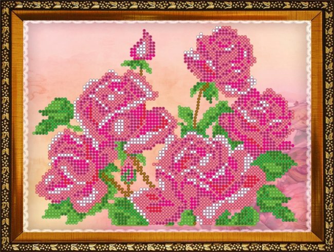 «Диамант» набор со стразами ДД-047 «Букет Роз» 16,4*22,8см (1шт) цвет:ДД-047