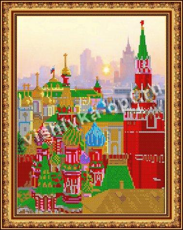 «Диамант» схема с клеевым покрытием для алмазной вышивки ДК-430 «Стены Кремля» 30,5*38,3см (1шт) цвет:ДК-430