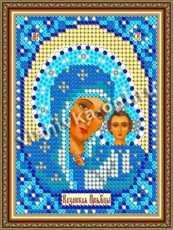«Диамант» схема с клеевым покрытием для алмазной вышивки ДЛМ-320«Прсв. Богородица Казанская » 9,2*12см (1шт) цвет:ДЛМ-320