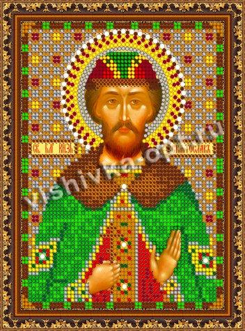 «Светлица» рисунок на ткани для вышивания бисером 776МР «Св. Святослав» 12*16см (1шт) цвет:776МР
