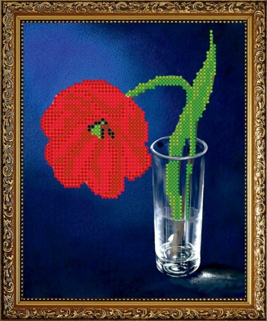 «Диамант» набор со стразами ДД-041 «Тюльпан в стакане» 16,4*22,8см (1шт) цвет:ДД-041