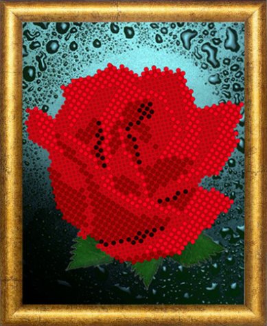 «Диамант» набор со стразами ДВ-009 «Роза» 10*13см (1шт) цвет:ДВ-009