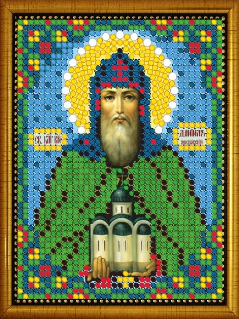 «Светлица» набор для вышивания бисером 8765ЛМ «Св. Даниил» бисер Чехия 7,5*10см (1шт) цвет:8765ЛМ