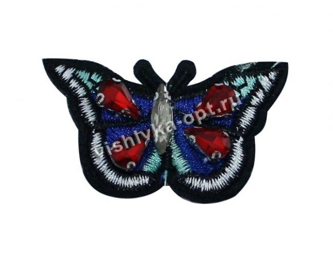 Нашивка FS15122 "Бабочка" 5*3см (1шт) цвет:цветной