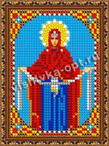 «Светлица» рисунок на ткани для вышивания бисером 354ЛМ «Прсв. Богородица Покрова» 7,5*10см (1шт) цвет:354ЛМ