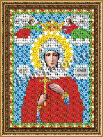 «Светлица» рисунок на ткани для вышивания бисером 744ЛМ «Св. Ангелина Сербская» 7,5*10см (1шт) цвет:744ЛМ