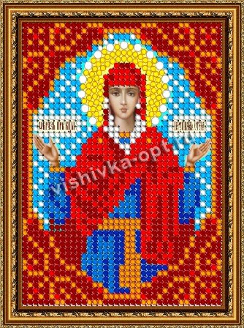 «Светлица» рисунок на ткани для вышивания бисером 360ЛМ «Прс.Богородица Нерушимая Стена» 7,5*10см (1шт) цвет:360ЛМ