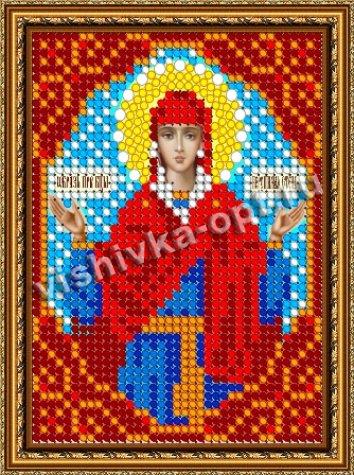 «Светлица» рисунок на ткани для вышивания бисером 360ЛМ «Прс.Богородица Нерушимая Стена» 7,5*10см (1шт) цвет:360ЛМ