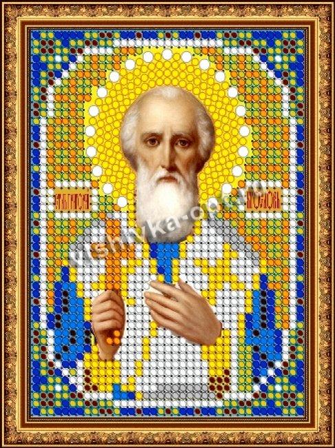 «Светлица» рисунок на ткани для вышивания бисером 764ЛМ «Св. Григорий» 7,5*10см (1шт) цвет:764ЛМ