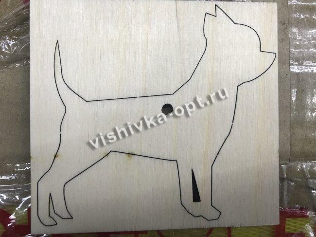 Добрый мастер деревянная заготовка для декупажа №16139 "Собака" 8,5*8см (1шт) цвет:дерево