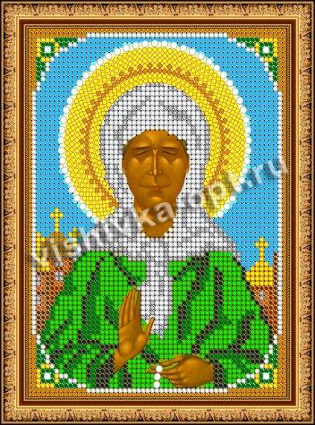 «Светлица» рисунок на ткани для вышивания бисером 392М «Св.Матрона Московская» 12*16см (1шт) цвет:392М