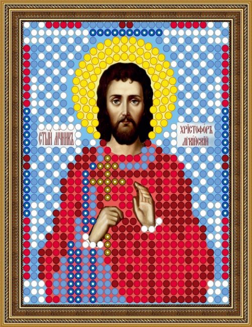 «Диамант» набор со стразами ДЛ-812 «Св. Христофор» 7,5*9,5см (1шт) цвет:ДЛ-812
